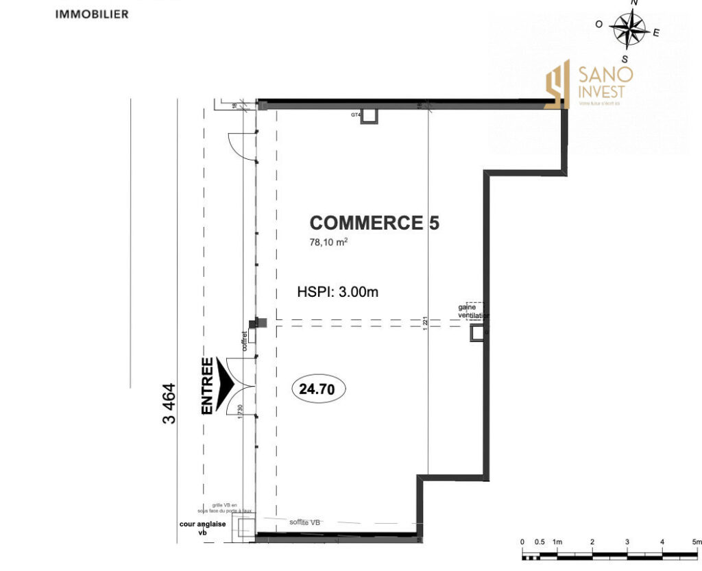 LOCAL COMMERCIAL 78 M2 – AV GEORGES CLEMENCEAU